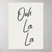Poster Ooh La La French Expression in Soft White (Devant)