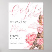 Poster Ooh La La Paris Réception de Mariage Bienvenue (Devant)