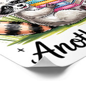 Poster Oops I Bought Another Book Funny Cute Raccoon Read (Coin)