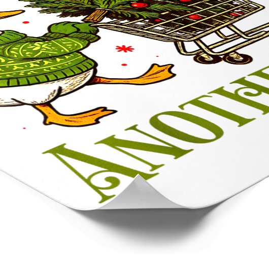 Poster Oops I Got Another Tree Funny Christmas Goose Retr (Coin)
