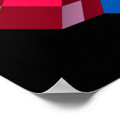 Poster Op-Art (art géométrique optique) taille standard (Coin)