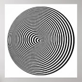 Poster Op art Cercles concentrés (Devant)