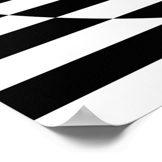 Poster Op Art Contraste Cercles Concentrés 01 (Coin)