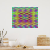 Poster Op Art Face À L'Autre Dégradé (Cuisine)