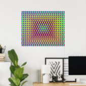Poster Op Art Face À L'Autre Dégradé (Bureau à domicile)