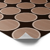 Poster Op Art Gradient Pois Monochrome Brown (Coin)