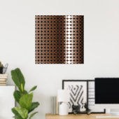 Poster Op Art Gradient Pois Monochrome Brown (Bureau à domicile)