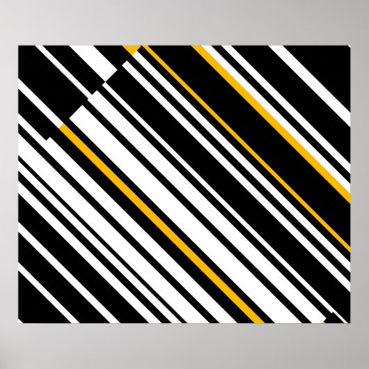 Poster Op Art Hommage à GF Diagonal Lines Four (Devant)