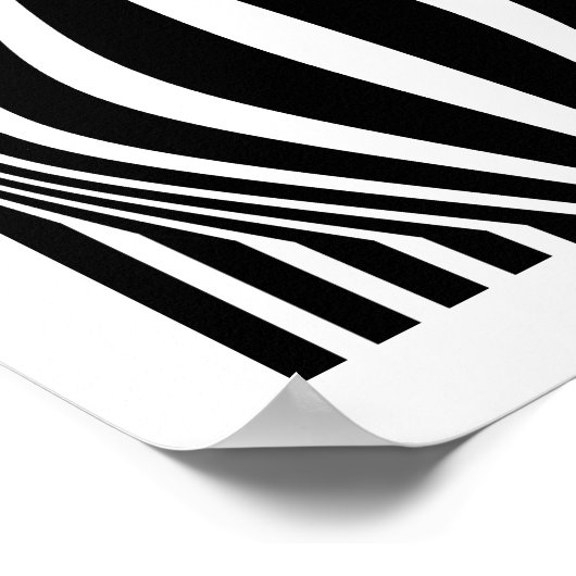 Poster Op Art Lines and Spheres 02 - Noir et blanc (Coin)