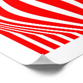 Poster Op Art Lines and Spheres 02 - Red and White (Coin)