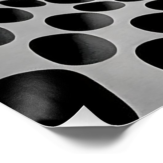 Poster Op Art Noir Et Blanc (Coin)