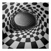 Poster Op Art Noir Et Blanc (Devant)