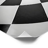 Poster Op Art Noir Et Blanc (Coin)