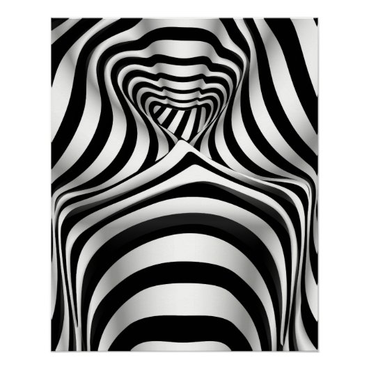 Poster Op art psychédélique (Devant)