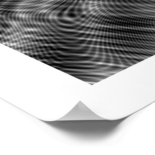 Poster Op Art Random Moire Waves 01 (Coin)