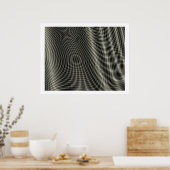 Poster Op Art Random Moire Waves 09 (Cuisine)