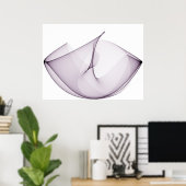 Poster Op Art Sine Courbes Trois Violets (Bureau à domicile)