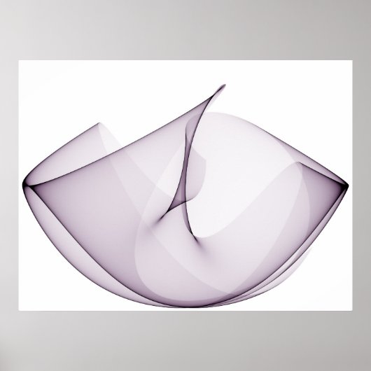 Poster Op Art Sine Courbes Trois Violets (Devant)