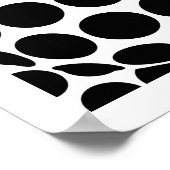 Poster Op Art Spots et sphères - Noir et Blanc (Coin)