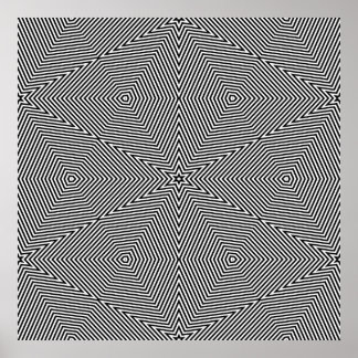 Poster Op Art Uniquement Formes Symétriques 06
