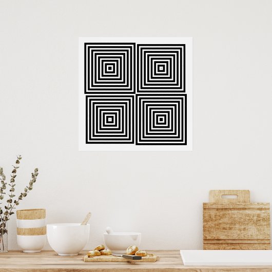 Poster Op Art Uniquement Formes Symétriques 08 (Cuisine)