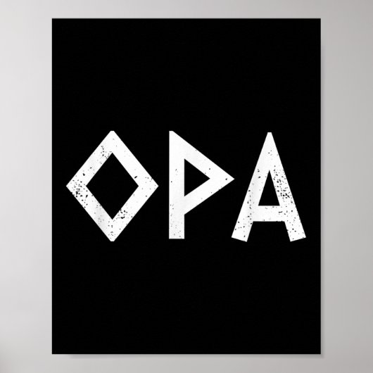 Poster Opa Grecque Pride Grecque Ancien Drapeau Grec Funn (Devant)