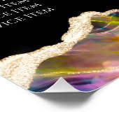 Poster Opal Design sur le tarif noir Glossy (Coin)