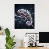 Poster Opale Caméléon Holo Branche (Bureau à domicile)