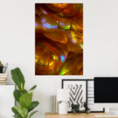 Poster Opale de feu orange iridescente (Bureau à domicile)