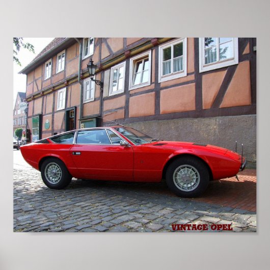 Poster Opel Car Allemand Vintage (Devant)