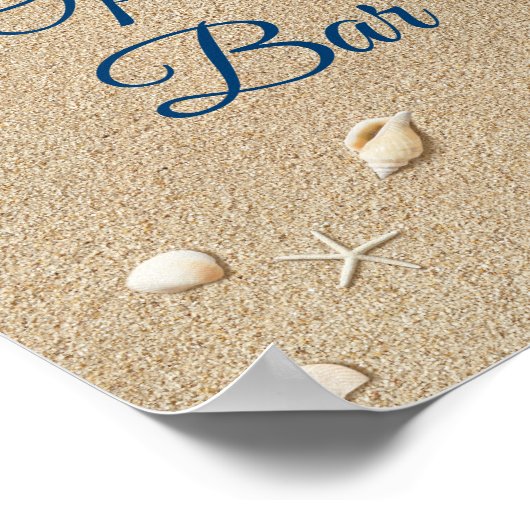 Poster Open Bar Blue Beach Waves (Coin)