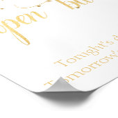 Poster Open Bar Botanical Greenery Gold Mariage (Coin)