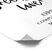 Poster Open bar Cheers to love Horizontal Mariage sign (Coin)