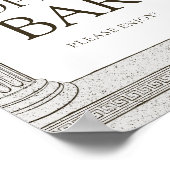 Poster Open bar Grecia toga party table Signer avec les c (Coin)