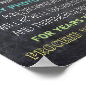 Poster Open Bar Mariage Sign Attention Drôle (Coin)