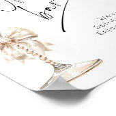 Poster Open Bar Pearls et Prosecco nuptiale (Coin)
