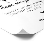 Poster Open Bar Sign Moderne Mariage Calligraphie Moderne (Coin)