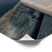 Poster Open Book With Coffee On a Lake Dock (Coin)