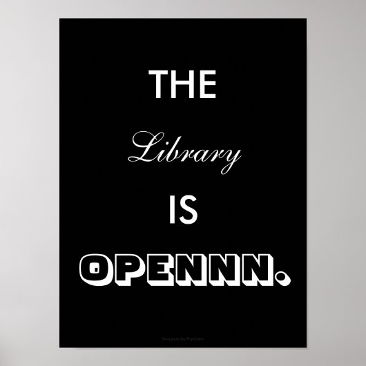 Poster Open de la Bibliothèque (Devant)