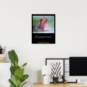 Poster Open de la Bouche Hippo (Bureau à domicile)
