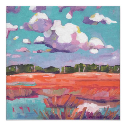 Poster Open Hay Field Art (Devant)