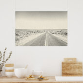 Poster Open Road Desert Photographie Artiste de l'art Imp (Cuisine)