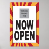 Poster Open Sign avec logo (Devant)