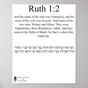 Poster Open Source Translation Ruth 1:2