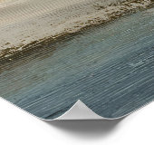 Poster Open Terrain with Distant Island Minimal Abstract (Coin)