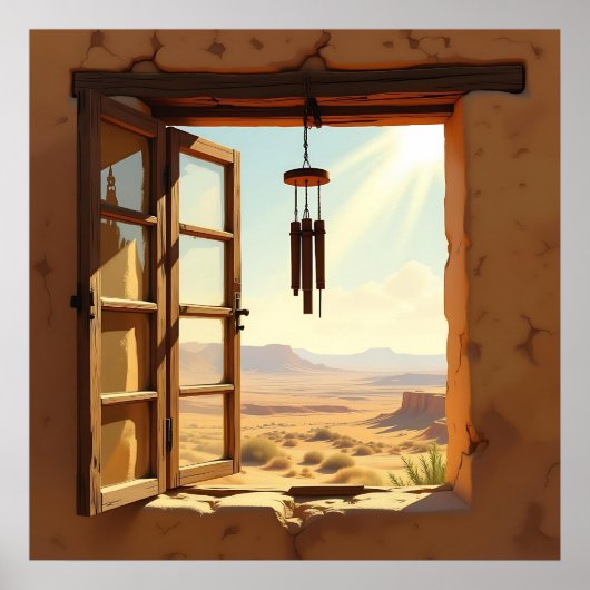 Poster Open Window in the Desert  (Devant)