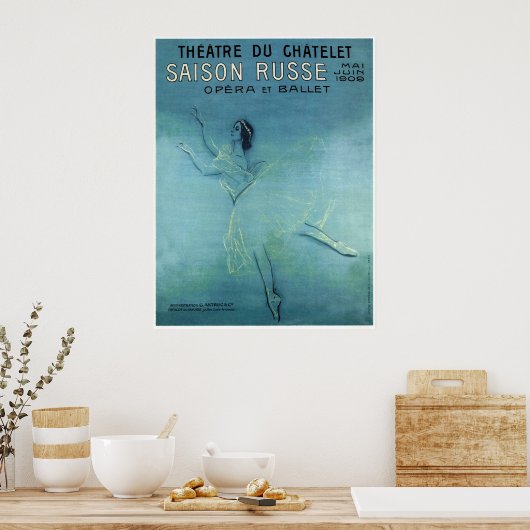 POSTER OPÉRA & BALLET - SAISON RUSSE - PARIS 1909 (Cuisine)