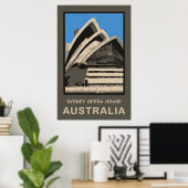 Poster Opéra d'Australie Sydney (Bureau à domicile)