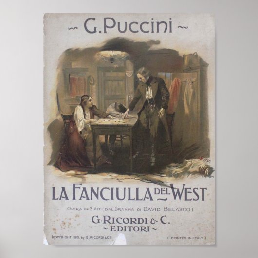 Poster Opéra de La Fanciulla del West (Devant)