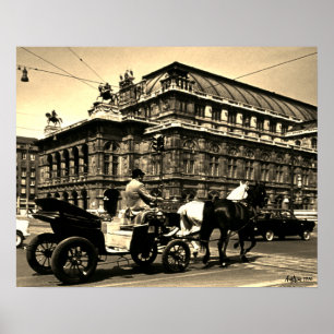 Poster Opéra de la Staatsoper de Vienne en Fiacre en Autr